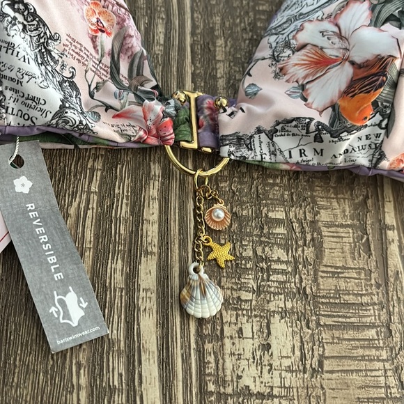 Reversible Floral Print Women's Bikini Top - Picture 2 of 3